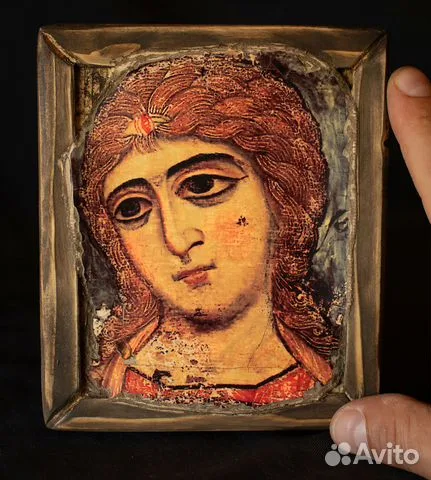 На память: Икона "Ангел Златые Власы" 15*13 см