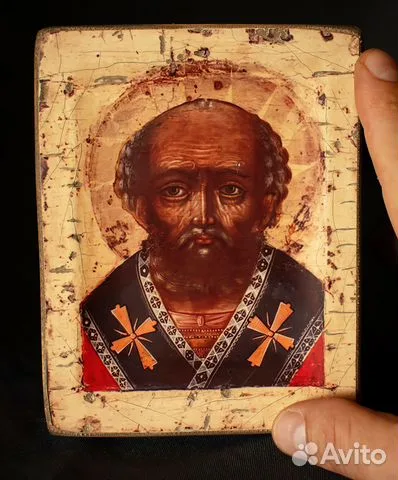 Подарочная св. Николай Чудотворец. Икона. 15*13
