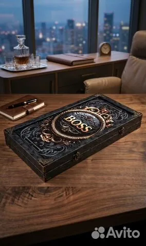 На память: Нарды под стеклом «Большой Босс»
