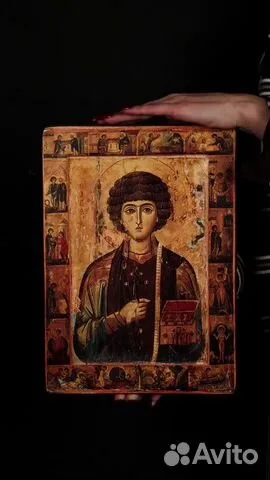 Икона "Святой Пантелеймон-целитель" дерево — красивый подарок