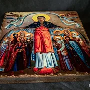На память: Икона "Покров Пресвятой Богородицы" Старение — фотография 3