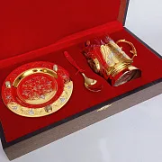 На память: Латунный чайный набор «Агат» — фотография 3