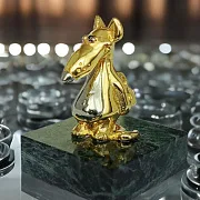 Фигурка «Крысеныш с сыром» из бронзы — необычный подарок — фотография 1