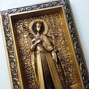 Резная Икона Святая Екатерина — оригинальный подарок — фотография 6