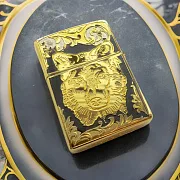Бензиновая зажигалка Zippo "Волк одиночка" — оригинальный подарок — фотография 1