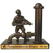 Бронзовая статуэтка «Газовик», арт. z2130 — красивый подарок — фотография 2