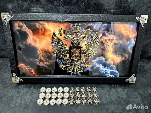 Нарды под стеклом «Держава» — красивый подарок