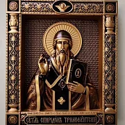 Подарочная резная Икона Спиридон Тримифунтский — фотография 8