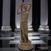 Подарочная композиция «Девушка с кувшином» из бронзы — фотография 1