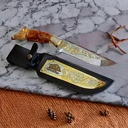Дамасский нож «Кабан» №8 — необычный подарок — фотография 1