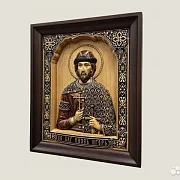 Икона резная Святой Игорь — красивый подарок — фотография 3