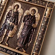 Резная Икона Архангелы Михаил и Гавриил — необычный подарок — фотография 2