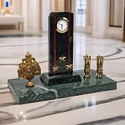 Часы «Погон» с гербом МЧС и подставками — оригинальный подарок — фотография 1