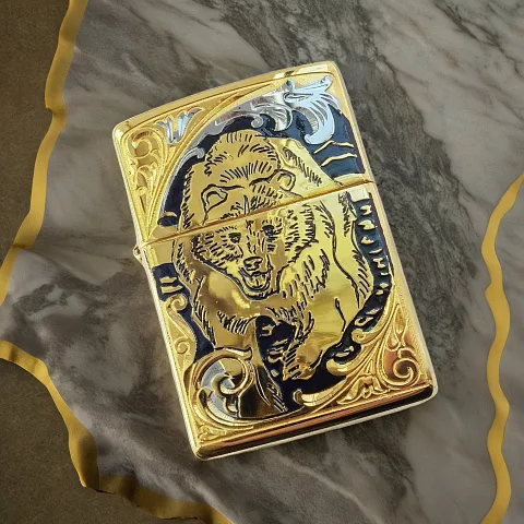 Зажигалка Zippo оригинал "Медведь" № 3 — оригинальный подарок