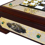 Шахматы «Баталия» из мрамора и долерита в подарок — фотография 5