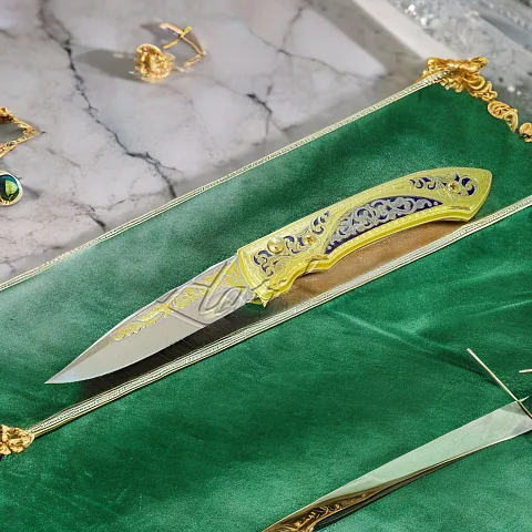 В подарок: Складной нож «Орнамент» №5