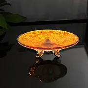 Дизайнерская конфетница из янтаря — оригинальный подарок — фотография 1